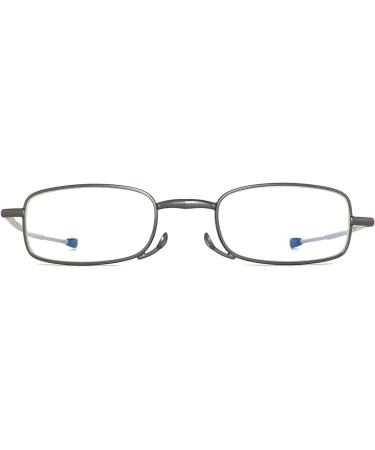 Buy Foldable Mini Metal Blue Light Filter Reading Glasses - Lightweight Anti-Blue Computer Glasses for Men & Women - Includes Gray Case - 2.5x Magnification - Buy Online on GoSupps.com