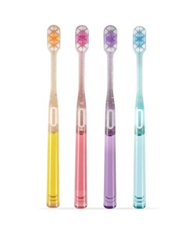 Ad-BCRBgen colorful soft hair environmentally friendly toothbrush portable travel toothbrush soft fiber toothbrush oral hygiene care for couples random color
