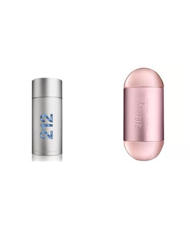 Carolina Herrera 212 Men Fragrance For Men - Timeless Scent - Warm Sandalwood - Fresh Notes & 212 Sexy By For Women. Eau De Parfum Spray 3.4 Ounce