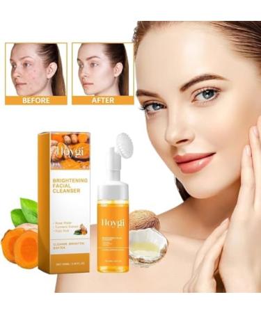 Turmeric Facial Cleanser - Exfoliating & Hydrating Face Wash for Glowing Skin | Moisturizing Foaming Cleanser for Face & Body - Buy Online on GoSupps.com