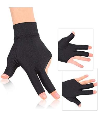 EJOYOUS Billiard Gloves - 2 Piece Unisex Stretchy 3 Finger Snooker Queue Gloves for Ultimate Control - Buy Online on GoSupps.com