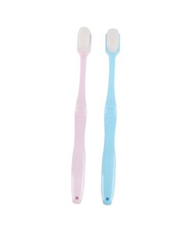 Minkissy 2 pieces of design toothbrushes children's toothbrush fur toothbrush oral care toothbrush crutching covers manual toothbrushes soft bristles toothbrush children pregnant women