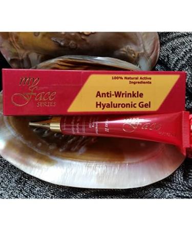 Anti-Wrinkle Hyaluronic Gel 100% Natural Ingredients with Vit. A C E (Eyes and Face) Anti-Wrinkle Hyaluronic for Eyes and Face with 100% Natural Active Ingredients Gels Vit A C E 20 ml