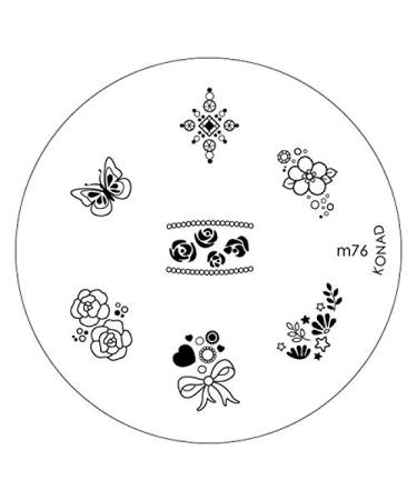 Stamping stencil m76 FLOWERS by KONAD - CUTE NAILS