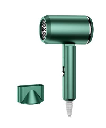 3-Speed Blue Light Hair Care Foldable Portable Hair Dryer Hair Dryer Negative ion Home Dormitory Hair Dryer (Color: Green)