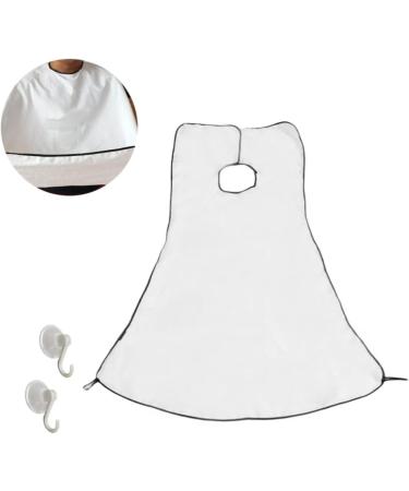 Beard Catcher Beard Trimming Apron | Mess-Free Beard Styling Bib for Men - White - Buy Online on GoSupps.com