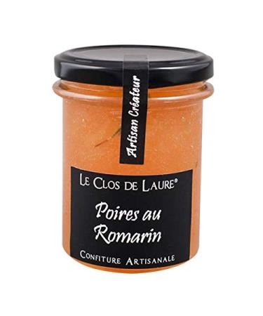 Le Clos de Laure Provencal pear and rosemary jam 220g. Pear with rosemary
