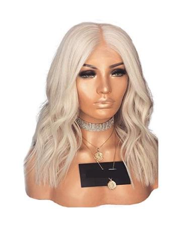 Sunnybluee Charisma Short Body Wave Heat Resistant Wigs Synthetic Lace Front Wig 14 Inch Middle Part Gluess Wigs for Women 0809