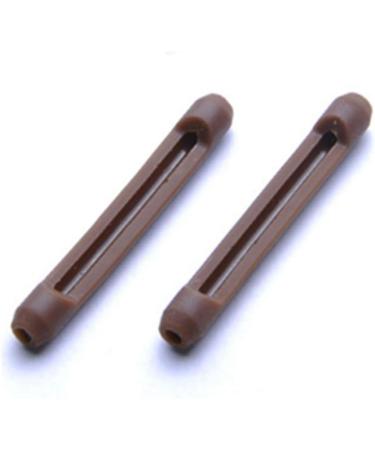 Healeved 60 Pairs Silicone Glasses Holders | Temple Covers & Frame Protectors - Brown Pipe 5.6x0.79cm - Buy Online on GoSupps.com