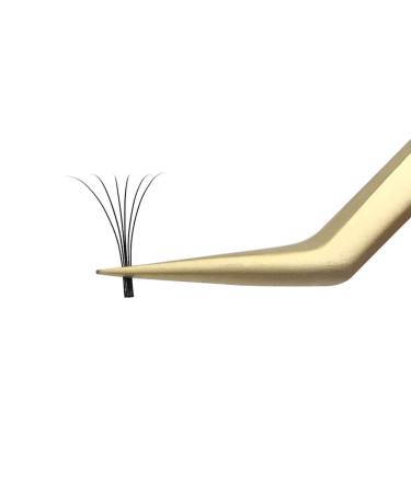 Emeda Gold Volume Tweezers - Precision Curved Pointed Stainless Steel Eyelash Extension Tweezers for 3D-6D Volume - Perfect for False Lash Applications - Buy Online on GoSupps.com