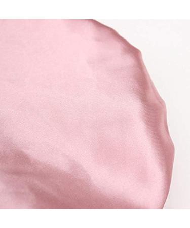 Double Waterproof Satin Shower Cap for Women - Black/Pink - Ideal for Home and Hotel Use - Resistant to Water and Hair - Bulk Packaged - Buy Online on GoSupps.com