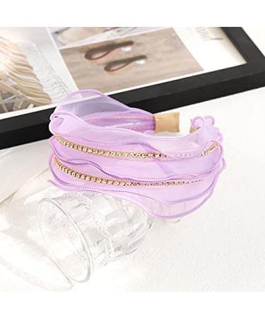 REPHRASE LIFE Mesh Headbands 3 Styles for Women and Girls - Cross Knotted Fashion Hair Hoops in Pink - Buy Online on GoSupps.com