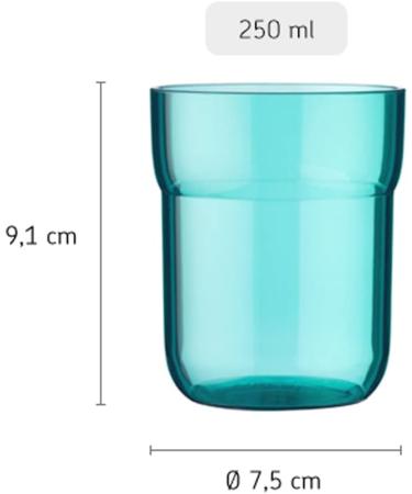 Mepal Mio Children's Drinking Glass - 250ml BPA Free Dishwasher Safe Cup for Kids 9 Months+ Flowers & Butterflies Design - Buy Online on GoSupps.com