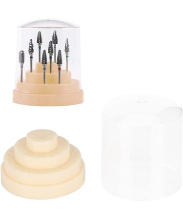 Nail Drill Bits Holder Polishing Grinding Wheel Bits Head Holder Nail Drill Holde 48 Holes for Nail Art Drill Bits for Nail Salon Nail Art School(MTJ-3/beige) - Buy Online on GoSupps.com