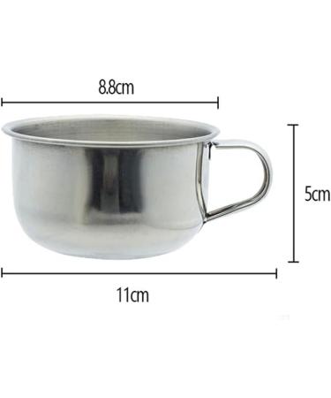 Stainless Steel Shaving Soap Bowl with Handle | Durable Razor Foam Tool for Men Premium Accessories - Buy Online on GoSupps.com