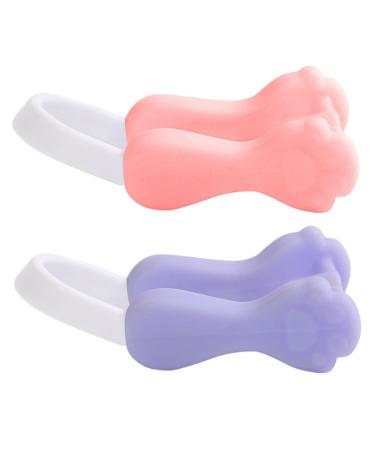 Lot de 2 Pinces Correctrices de Nez en Silicone Rehausseur de Nez pour Adultes et Gar on et Filles Couleurs Rose et Violet Remodelage Naturel Dispositif L ger et Confortable