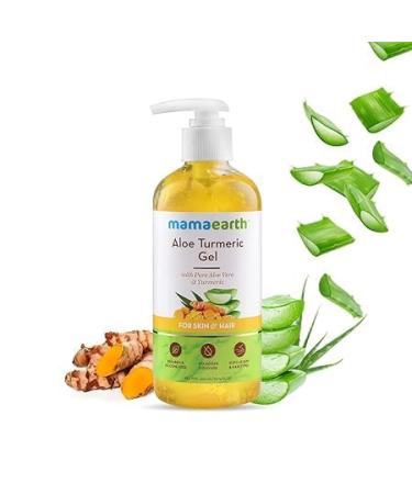 Buy Ma_ma..ear_th Aloe Turmeric Gel - 100% Pure Aloe Vera for Face Skin & Hair | Enriched with Turmeric & Vitamin E | 300 ML - International Shipping Available - Buy Online on GoSupps.com