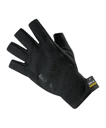 RAPDOM Tactical Polar Fleece Half Finger Gloves X-Large Black