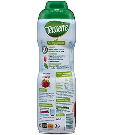 TEISSEIRE - Strawberry Syrup 600 ml - ( Pack of 4 ) - Buy Online on GoSupps.com