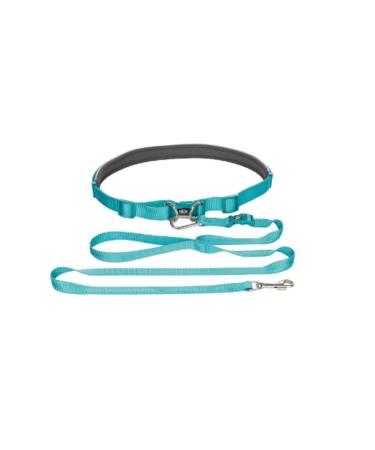 Trixie jogging line for dogs with belly belt M -L 1.20 m 15 mm in light blue - perfect dog leash for sports and movement - for medium -sized to large dogs - 12765