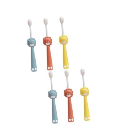 Healvian 6 Stk Wanmao Children's toothbrush Household Children's toothbrush toothbrush for children children's toothbrushes U-shape children's accessories ergonomic handle pp soft fur products for children travel