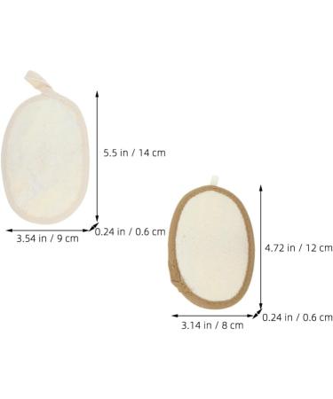 Baluue Natural Loofah Sponge - 4 Pcs Exfoliating Body Scrubber for Bath & Shower | Eco-Friendly Loofah Pad - Buy Online on GoSupps.com