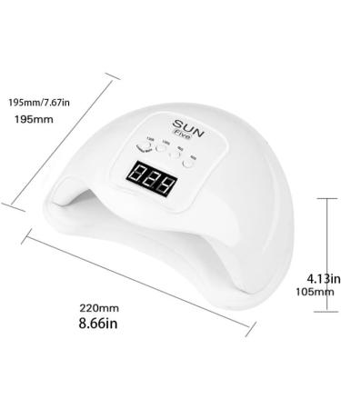 UV Nail Lamp Gel LED Light Polish Dryer Manicure Machine 48W Curing Auto Sensor 4 Timer Setting Fast Drying White - Buy Online on GoSupps.com