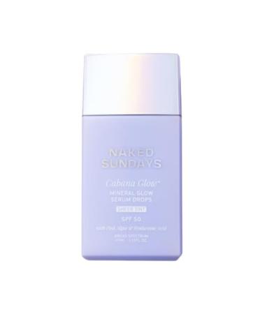 Naked Sundays CabanaGlow Sheer Tint SPF 50 Lightweight Sunscreen Serum with Non-Nano Zinc, Hydrating Skincare Ingredients & Natural Radiant Glow