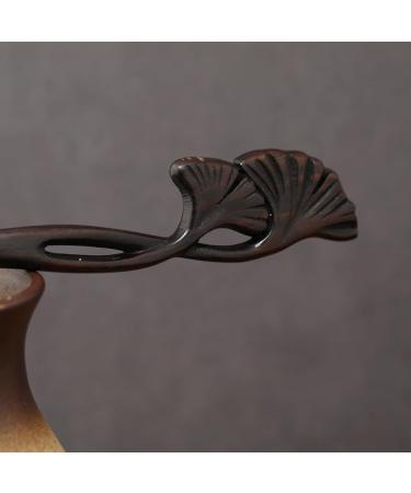 Hanfu Styling Accessory Hanfu Hair Ornaments Hand-made Black Traditional Hair Stick Chinese Style Vintage Hairpins Flower Leaves Hair - Buy Online on GoSupps.com