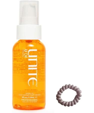 Unite U-Oil Multi-Tasking Argan Oil Langley Green Wet and Dry Bobble in Lilac - Buy Online on GoSupps.com