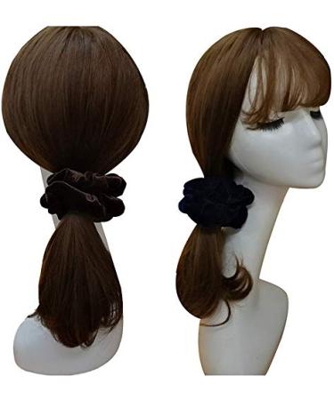 Mytoptrendz Classic Luxury Black Velvet Scrunchie - Perfect Ponytail Holder for Stylish Hair Accessories - Buy Online on GoSupps.com