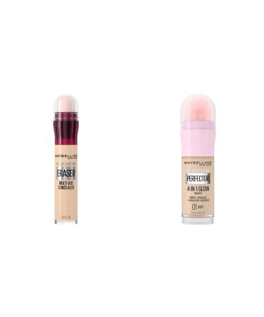 Maybelline New York Concealer Instant Age Rewind Ivory 6 Milliliters (Packaging May Vary) & New York Instant Age Rewind - Face Makeup Instant Perfector 4-In-1 Glow Makeup Light