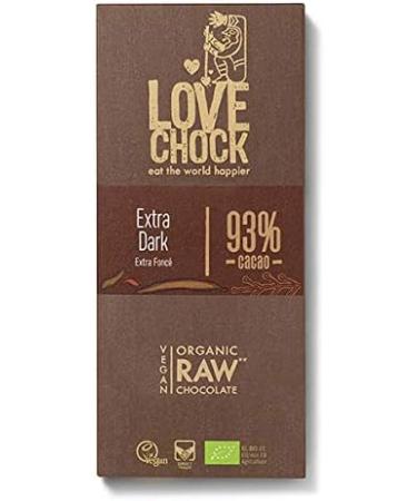RAW CHOCOLATE BAR 93% EXTRA DARK 70G LOVECHOCK UNIT - Buy Online on GoSupps.com