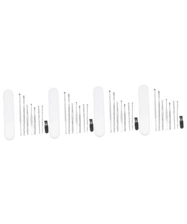 FOMIYES 4 Sets Ear Spoon Set of 8 Ear Wax Pick Tools Ear Cleaner Kit Ear Picks Multipurpose Ear Cleaning Tools Ear Wax Picking Tools Ear Cleaning Supplies Stainless Steel Ear Spoons