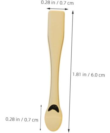 Beavorty 12pcs face spatula mini cosmetics spatula abs spatula makeup cosmetics applicator 6.00X0.70X0.70CM Golden - Buy Online on GoSupps.com