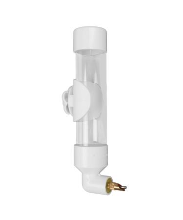 Deosdum bird drinks automatic drinking device for parrot birds water dispenser for parasites drinking fountain for bird cage accessories (white)
