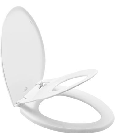 Little2Big 181SLOW 000 Elongated Toilet Seat with Built-In Potty Training Seat | Slow-Close & Never Loosen | White - 1 Pack - Buy Online on GoSupps.com