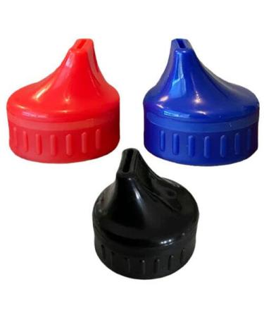 Soda Spouts Multi Pack Travel Lights Turn Bottle into Sippy Cup (Red Black & Blue)