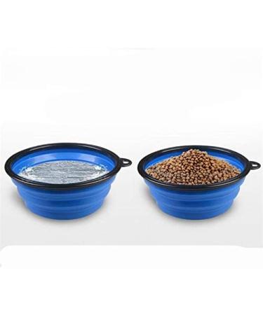 Axgo Foldable Silicone Dog Bowl - Portable Travel Feeder for Dogs - Blue - Buy Online on GoSupps.com