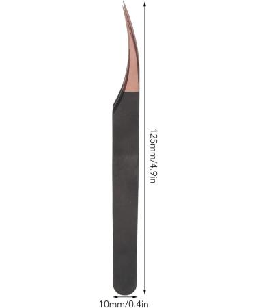 Premium Rose Gold Stainless Steel Eyelash Extension Tweezers - Safe Precise & Curved for Women's Salon Use - Buy Online on GoSupps.com