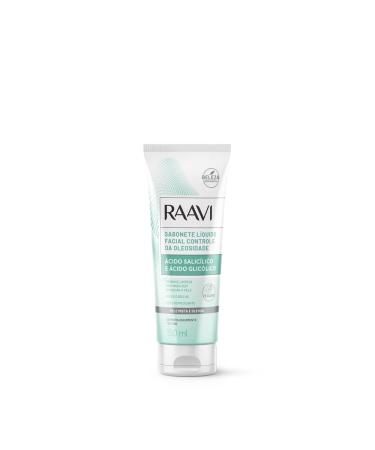 RAAVI Oil Control Facial Liquid Soap - 150ml Deep Cleansing with Glycolic & Salicylic Acid Removes Makeup Residue Refreshing Paraben-Free for Oily Skin
