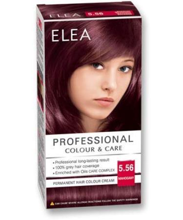 ELEA PROFESSIONAL PERMANENT HAIR COLOR CREAM 556 MAHAGONI WITH OIL CARE COMPLEX