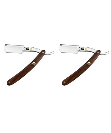 Beaupretty 2st razor with interchangeable blade straight rapid razor razor razor folding rapid shaver razor man hair bartscher wooden like shown