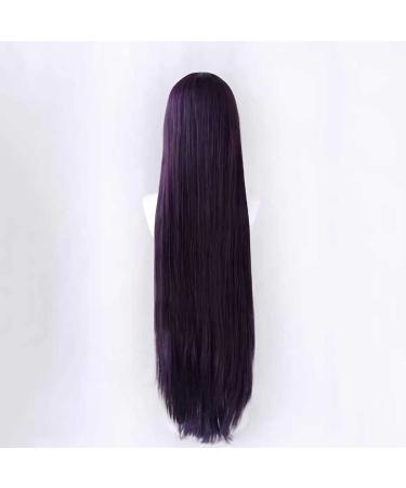 Maoma Cosplay WIG for Sailor Moon Rei Hino Sailor Mars - Dark Purple Long Straight Synthetic Wig with Free Wig Cap - Perfect for Halloween & Everyday Cosplay - Buy Online on GoSupps.com