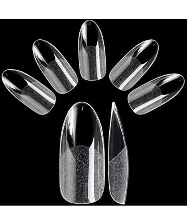 Lovenails 120 Almond long Press-On Tips matte - Fullcover Nails for quick nail extension - Almond Click-It Tip