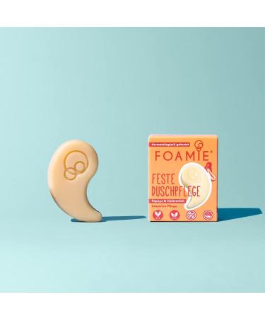 Foamie Solid Facial Cleanser with Jojoba Pearls & Apricot Kernel Oil - 60g + Free Oat Milk & Papaya Test Sample - Premium Peeling Effect - Buy Online on GoSupps.com