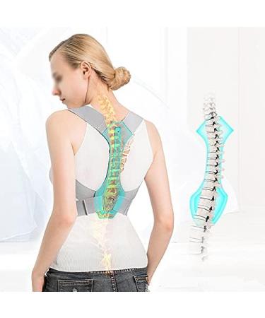 ZUIAI Adjustable Back Support Posture Orthotics Correction Belt Anti-Humpback Breathable (M) Medium Grey - Buy Online on GoSupps.com