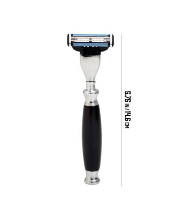 Union Razors SS3RZ Razor with Black Wood Handle - Premium Quality Shaving Solution 1 Count - Perfect for a Smooth Shave - Buy Online on GoSupps.com
