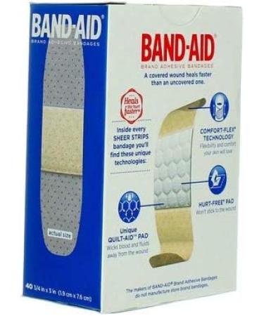 BAND-AID Brand TRU-STAY Sheer Bandages All One Size 40 Count - Pack of 5 - Buy Online on GoSupps.com