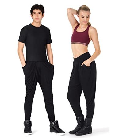 Dance Department Adult Unisex Stretch Harem Hip-Hop Pants D3019 X-Large Black
